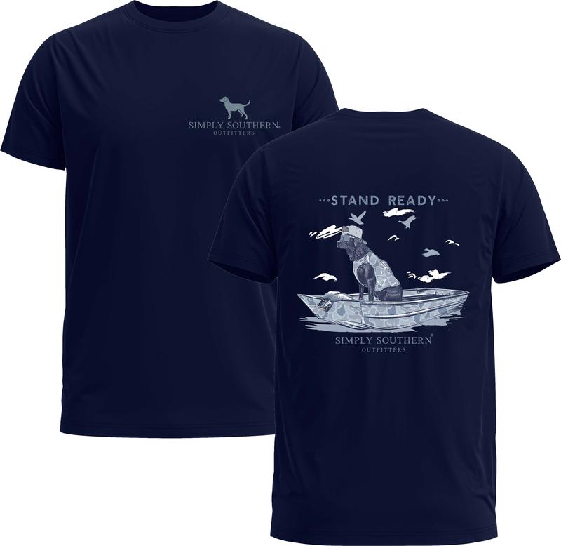 Stand Ready Outdoors Dogs Hunting Unisex T-shirt For Men & Women - Dog Lovers Shirt - Gildan 5000 Graphic Tee, Heavy Cotton, Menswear Top