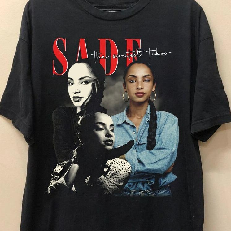 Vintage Sade Adu 2024 Graphic Shirt, Adu Sade Kiss of Life Lusic 2024, Sade Singer Pop Music shirt, Sade Album Shirt Cotton Menswear