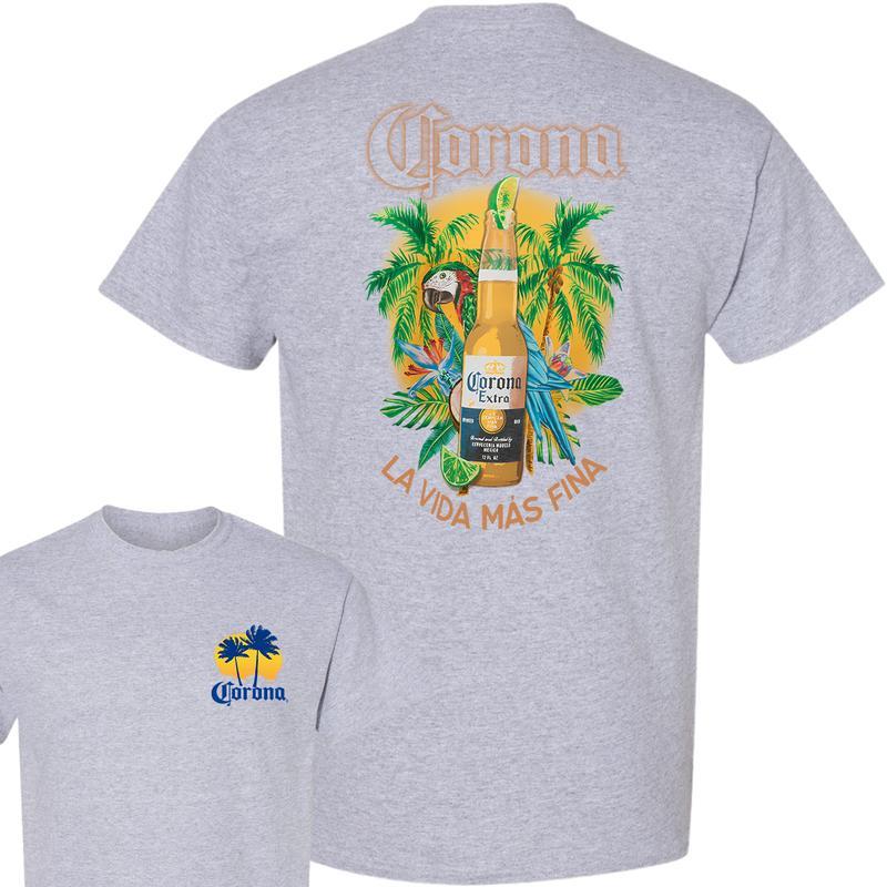 Corona Extra Beer, Corona Extra Bottle 2 sides T-Shirt, For Men, For Women,  Casual Graphic Round Neck T-shirt for Summer, Fashion Men's Top for Daily