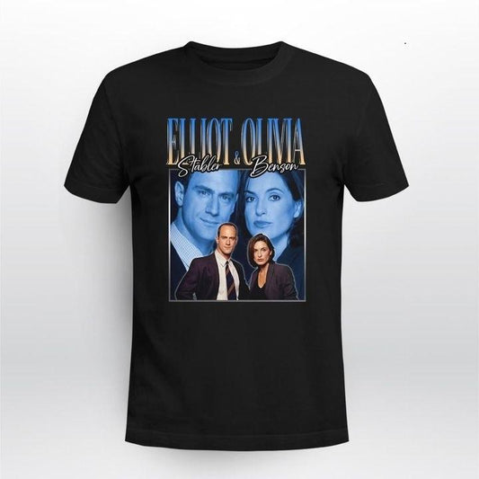 Elliot Stabler and Olivia Benson Vintage 90s T-Shirt