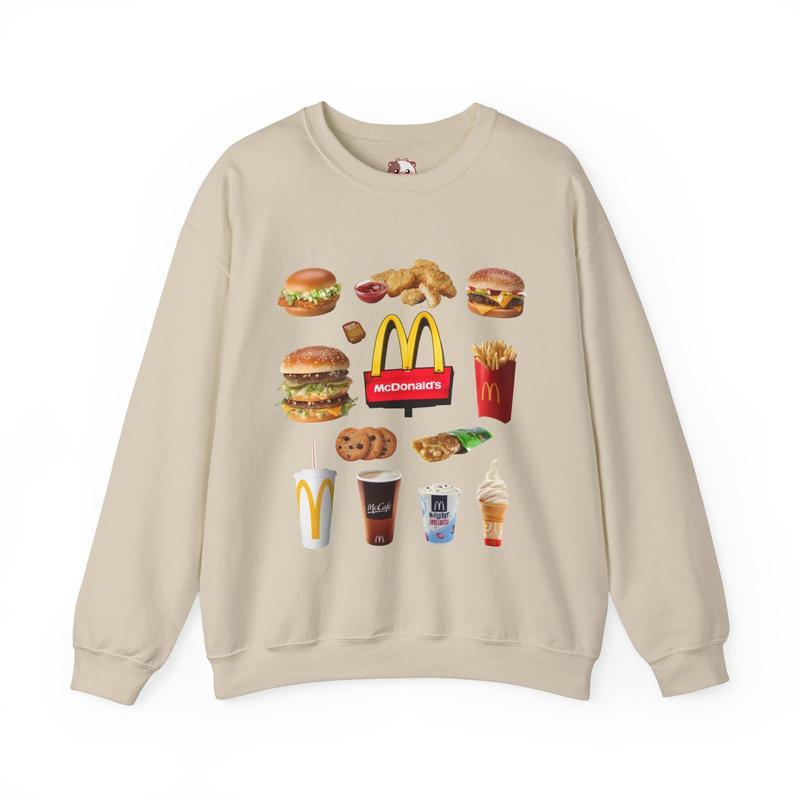Vintage Retro McDonalds Sweatshirt, McDonald's Sweatshirt, Unisex Heavy Blend Crewneck Sweatshirt