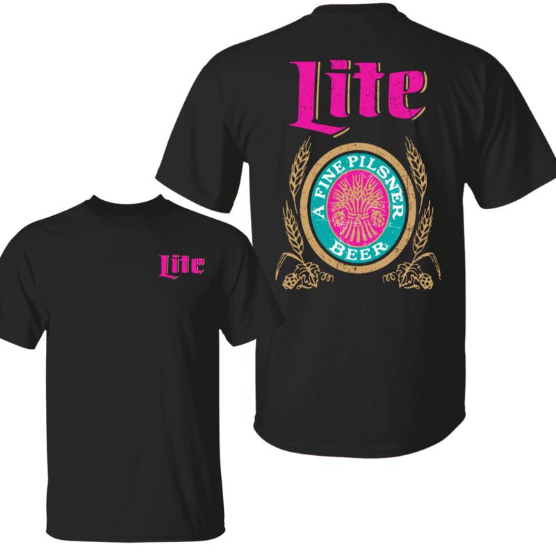 Limited Edition Prints Miller Lite Gildan Unisex T-Shirt, Both Side Prints