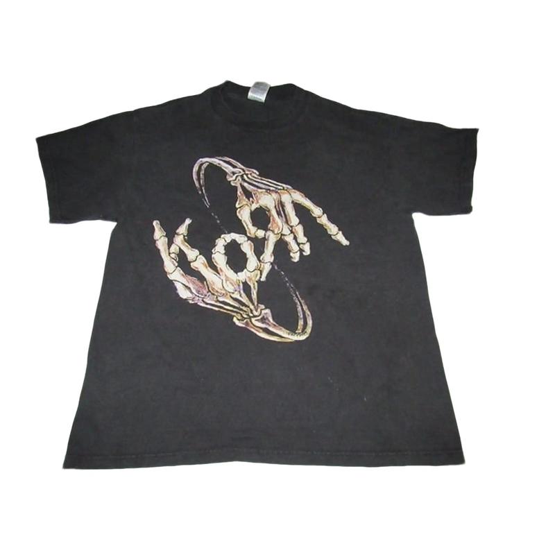 Vintage Korn 2004 Tour Men's Black Short Sleeve Shirt