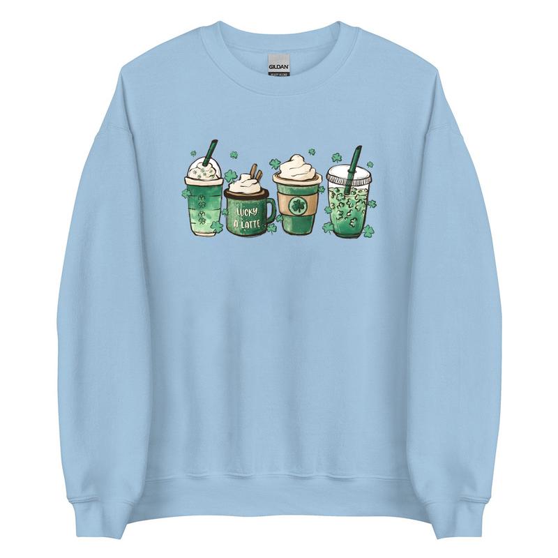 St Patricks Day Coffee Crewneck Sweatshirt, Hoodie, T-shirt