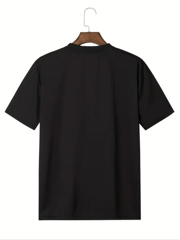 Men's Bull Head & Letter Print Round Neck Graphic Tee,Â Graphic Tees for Men, T Shirts for Men, Regular Fit Casual Short Sleeve Crew Neck T-shirt, Fash