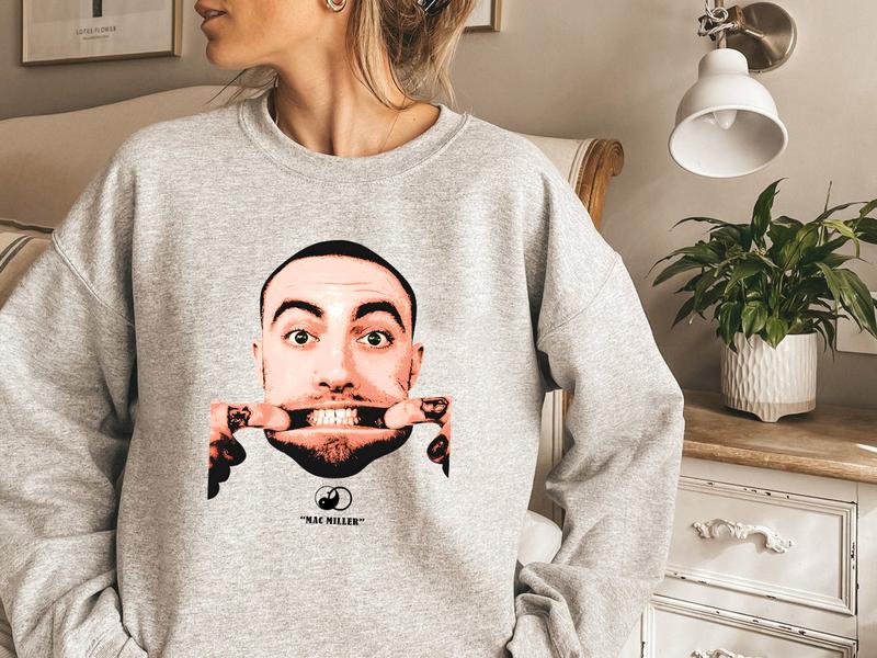 Mac Miller Face Sweatshirt, Mac Miller Sweater, I Miss Mac Miller, Mac Forever Sweashirt