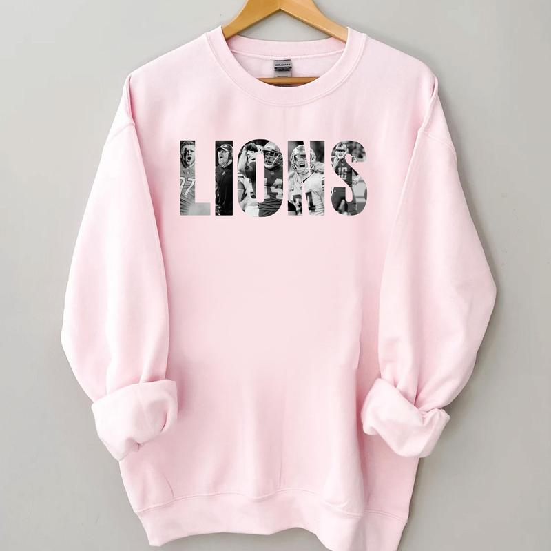 Lions S Dan Campbell Aidan Hutchinson Alex Anz Unisex Sweatshirt Crewneck Fabric