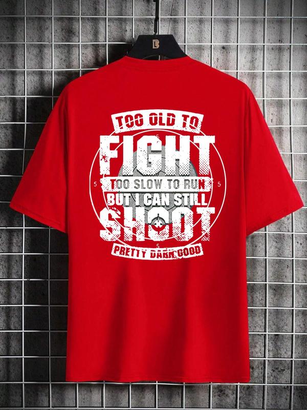 Men's Regular Fit Letter Print Round Neck Tee, Casual Short Sleeve Crew Neck T-shirt for Summer, T Shirts for Men,Â Graphic Tees,Â Fashion Men's Streetw