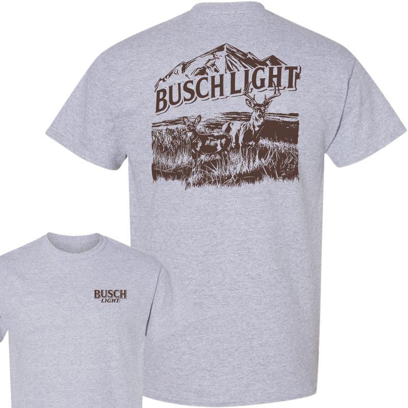 Busch Light, Beer, Busch Light Wildlife Deer 2-Sided T-Shirt, Summer T-Shirt, Unisex T-Shirt, Cotton