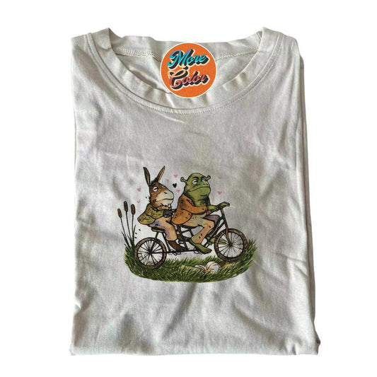 Shrek and Donkey x Frog and Toad Shirts, Cotton Unisex T-Shirt, Crew Neck, Size S- 3XL, Menswear Top, Womenswear Top Underwear Streetwear
