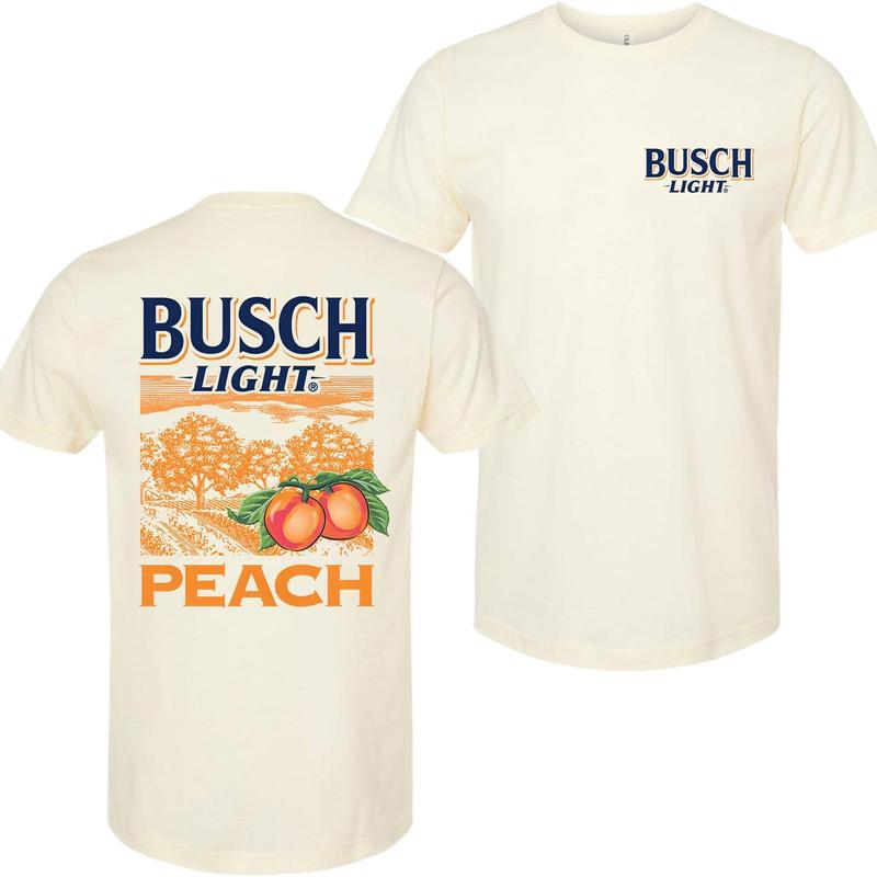 Busch Light Peach Scenic T-Shirt, Unisex T-shirt, Full Color, Menswear Top, For Him, For Her