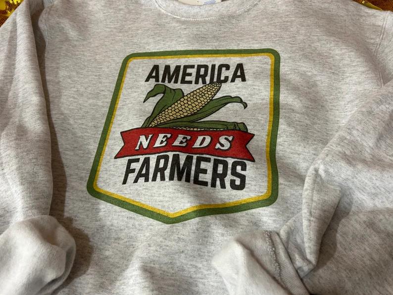 America Needs Farmers Sweatshirt, Farmers Wife Gifts,Farm Shirt, Ag Shirt, Agriculture Gifts, Farmer, Farmer Gifts, Corn Shirt, Support Farm