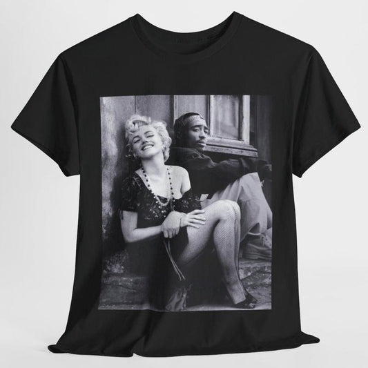 Marilyn Monroe and 2Pac Menswear cotton T-shirt Streetwear Tshirt