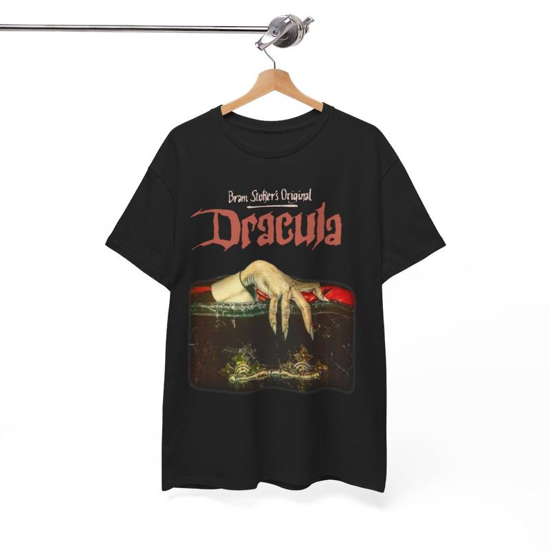 Vintage Dracula TShirt, Movie Poster Vampire Shirt Cotton Fabric