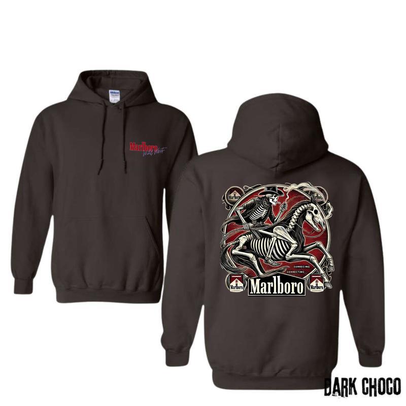 Marlboro Cowboy Killer Hoodie and Crewneck T-Shirt Set - Unisex Sweatshirt - Comfort, Cotton