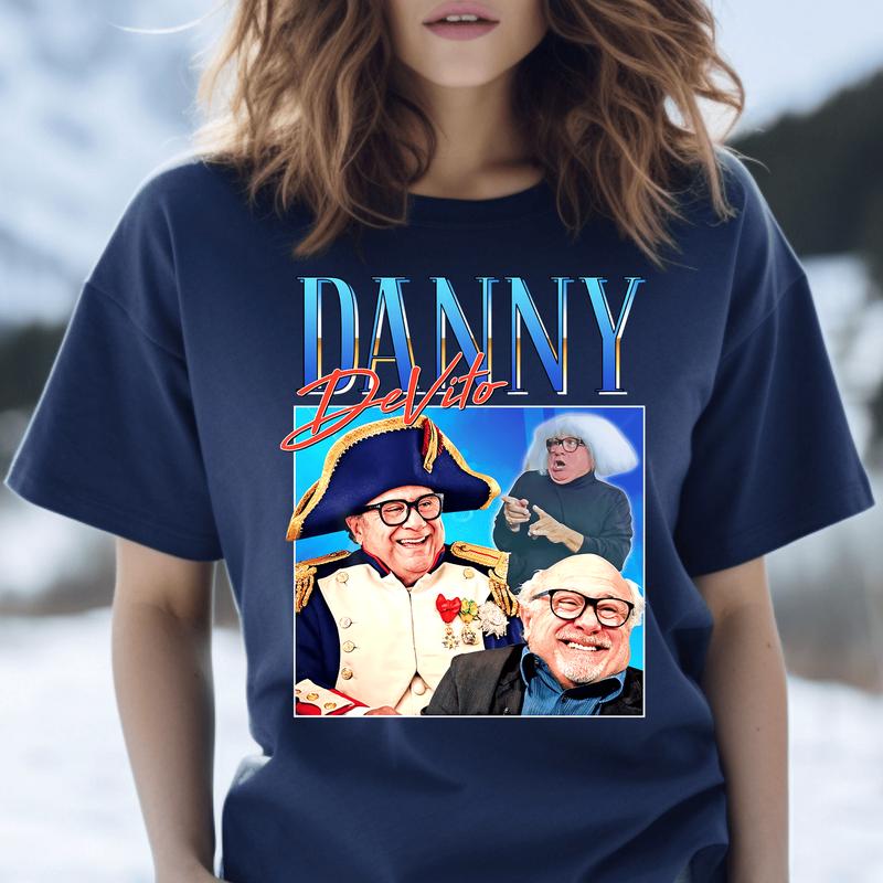 Danny Devito Homage T-Shirt Tee Top US Movie Director Film Icon Retro 80'S 90'S Vintage Funny Gift For Mens, Womens