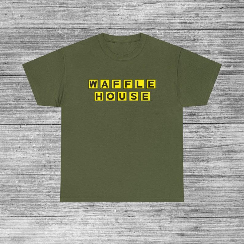 Waffle House T-Shirt Unisex Humor T-Shirt S-, Fights Fight Come For The Waffles Fight Club Funny Gift, Meme Christmas Present Idea Shirt