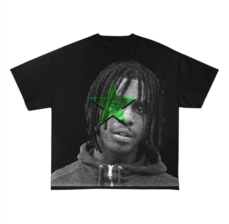 Big Face Green Star Chief Black Shirt, Keef Gift For Fan Shirt Classic Cotton Unisex