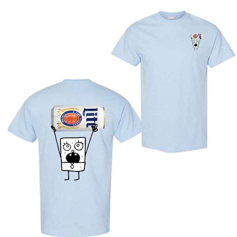 Doodlebob Miler Lite Essential 2 Sided T-Shirt, Funny Drinking T-Shirt, Miler Lite T-Shirt For Men And Women