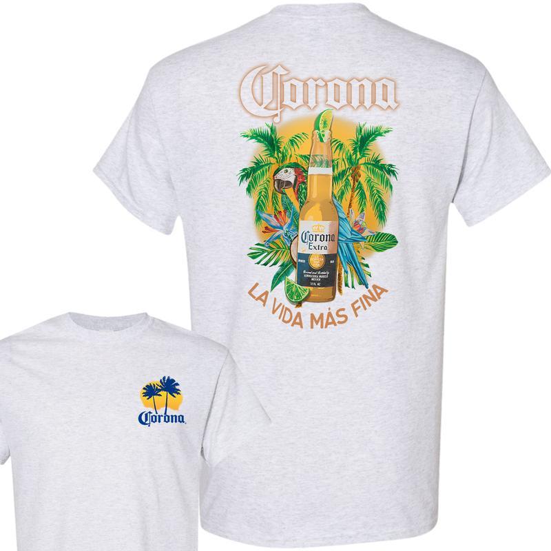 Corona Extra Beer, Corona Extra Bottle 2 sides T-Shirt, For Men, For Women,  Casual Graphic Round Neck T-shirt for Summer, Fashion Men's Top for Daily