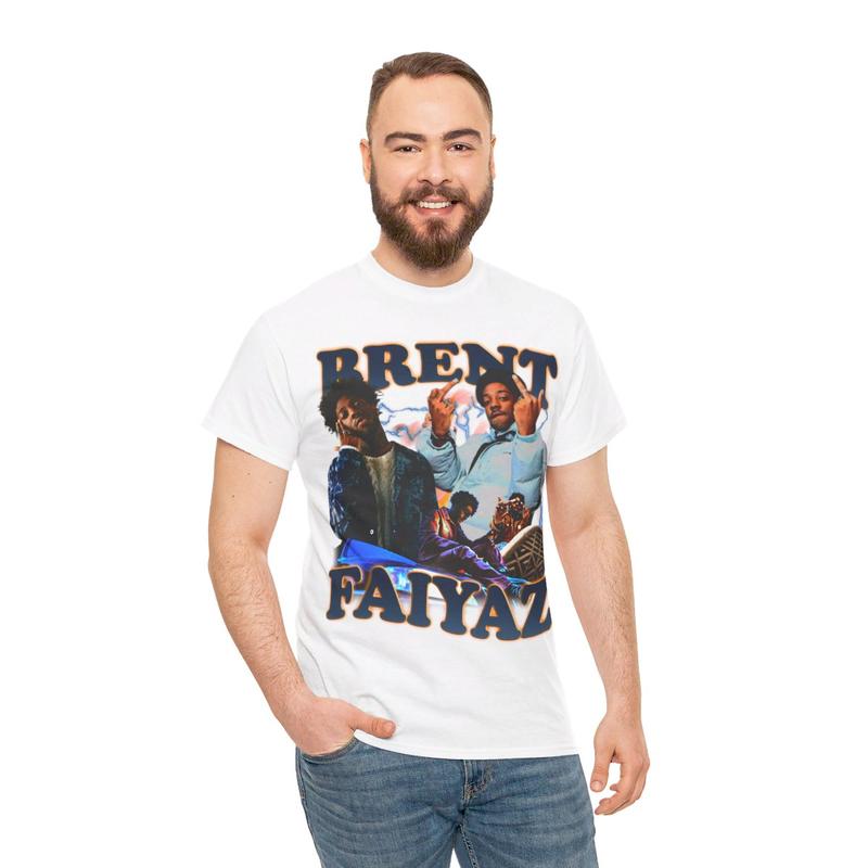 Sonder Vintage 90s Rap Tee, Brent Faiyaz Inspired, Hip hop RnB shirt Casual Cotton Menswear Top Classic Graphics Smooth Underwear Man Tshirt Streetwea