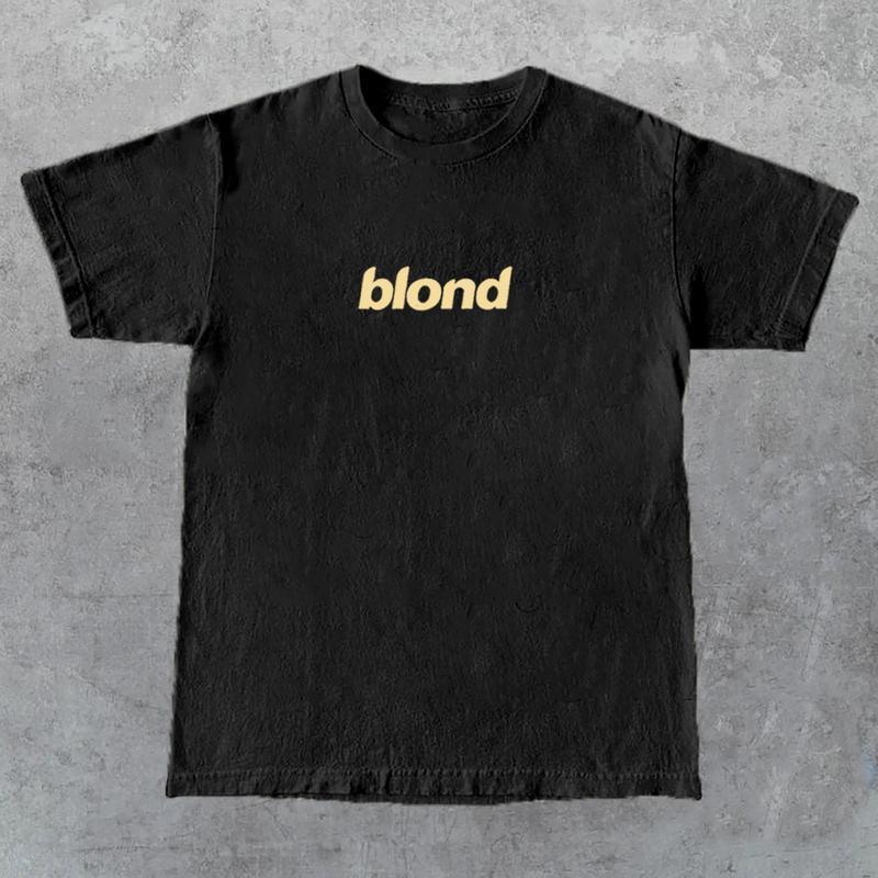 Frank Ocean BLOND Short Sleeve Shirt, Blond Album, Frank Ocean Blond Album Cover Tee, Gif for him Cotton T-Shirt Sweatshirt Hoodie For Men