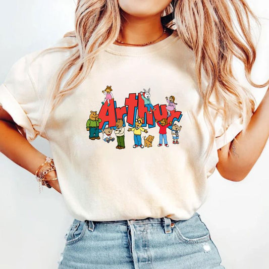 Arthur Arthur Kids Group With Logo Shirt, Children's Character Affirmations Shirt, Teacher Characters Shirt, ABC Affirmation Shirt, Kindergarten Shirt