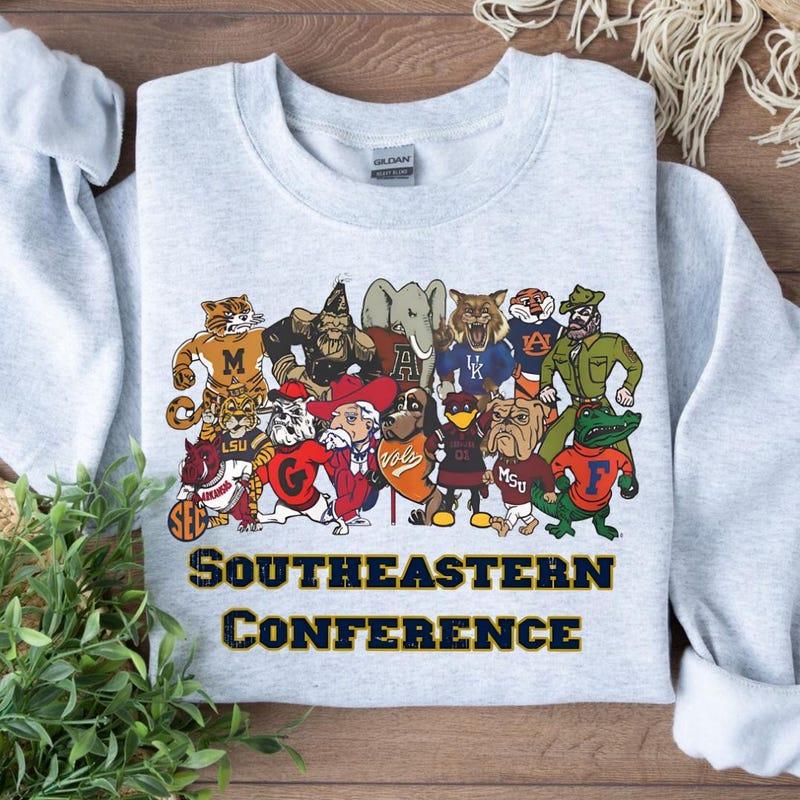 Southeastern Conference Shirts, College Football Sweatshirts, SEC Football Shirts, Football Season Shirts, SEC Mascot Shirt, Football Shirt