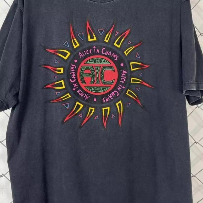 Alice in Chains 90’s Vintage 90's Short Sleeve Unisex T-shirt, Retro Alice In Chains Tee Gift, Gift For Her, Music Tour Shirt, vintage Graphic Tee