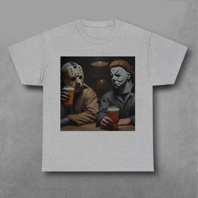Jason Voorhees and Michael Myers Shirt,  A Nightmare on Elm Street Shirt, Friday the 13th Sweatshirt, Halloween Sweatshirt Classic Fabric Prints