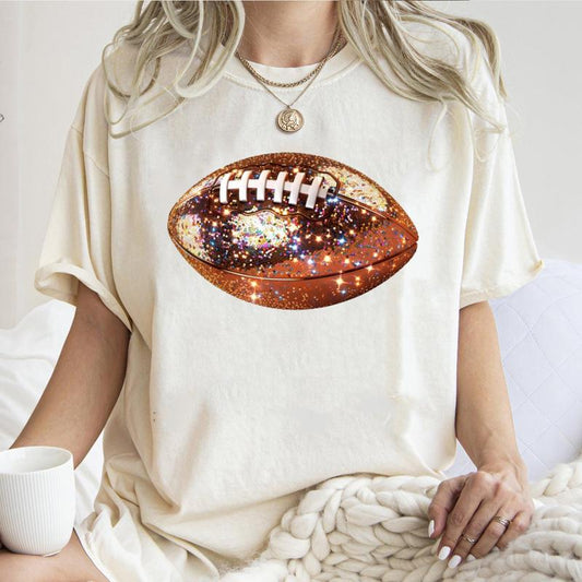 football Shirt, Disco football Game day Football mama Sports Shirt, Football girly Fall T-Shirt Unisex Classic Collar