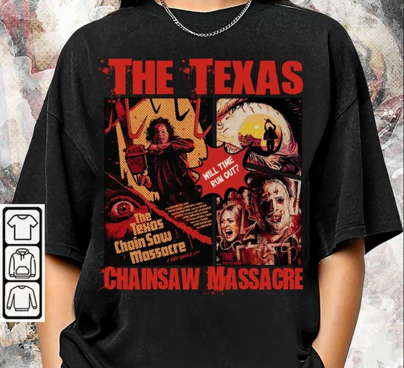 Texas Chainsaw Massacre Halloween Hor.ror Comic Shirt