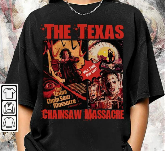 Texas Chainsaw Massacre Halloween Hor.ror Comic Shirt