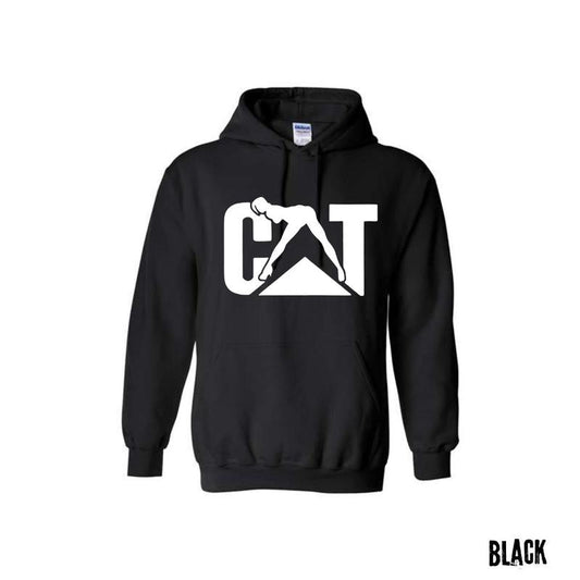 Cat With Woman Hoodie, Unisex Classic Fabric Shirt, lady Cat tee, Menswear 1 side front, Sweatshirts Pullover Long Sleeve