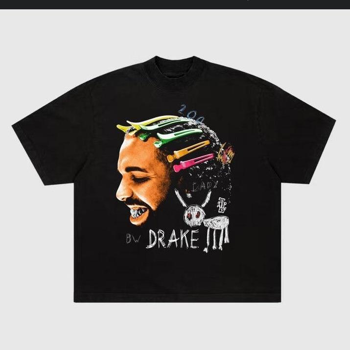 DRAKE V2 Tee  Rap Tee Concert Merch For All The Dogs  Rare Hip Hop Graphic Print Tee