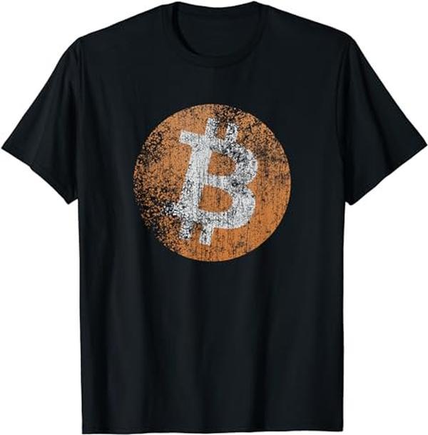 Vintage Distressed Bitcoin Logo Design, Retro Crypto, Money T-Shirt