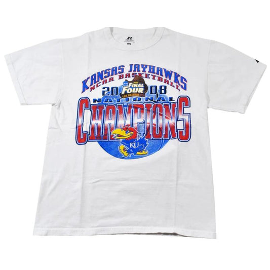 Vintage 90s  Kansas Jayhawks 2008 T Shirt Cotton