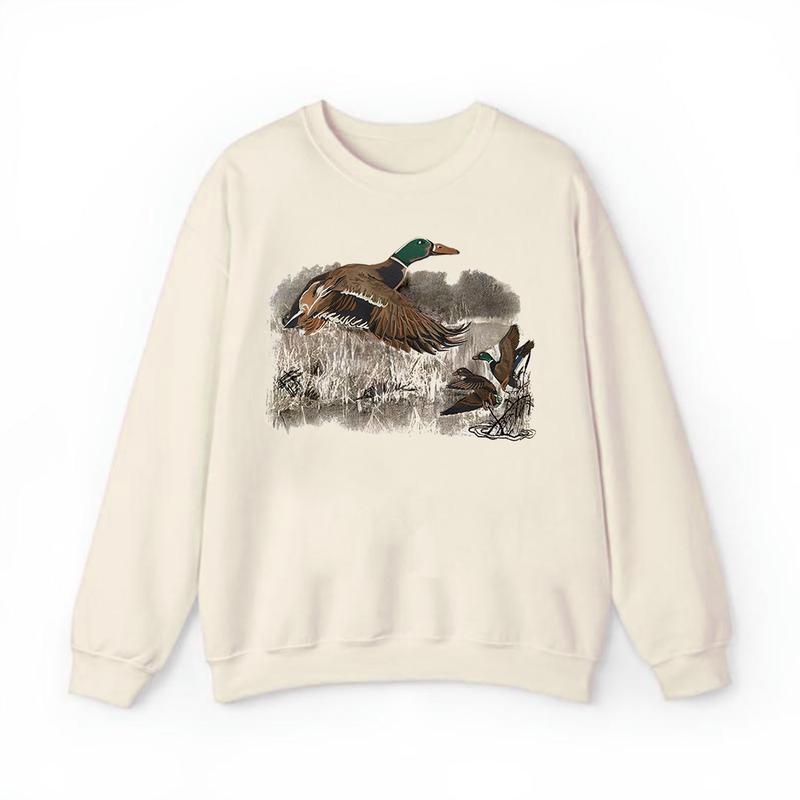Mallard Duck Retro Unisex Sweatshirt , For Men, For Women