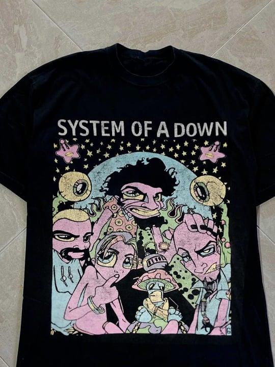System Of A Down Band Gift For Fans Unisex All Size T-shirt System Of A Down Band Gift For Fans Unisex All Size Collar Cotton