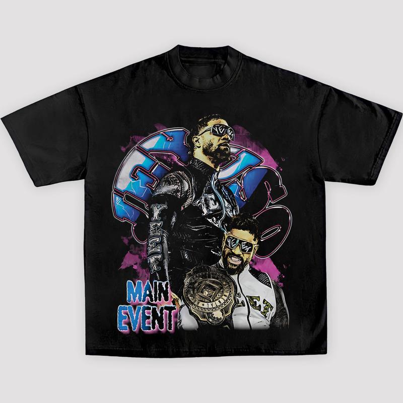 JEY USO-MAIN EVENT UCE TEE Wrestling Tee, Wrestler Shirt, WWE Shirt, WWE Merch, MMA Shirt, Sports T-shirt, , Wrestling Gift, WWE Collection