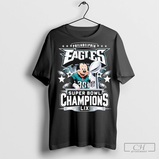 Philadelphia Eagles X Mickey Super Bowl Champions Lix T Shirt