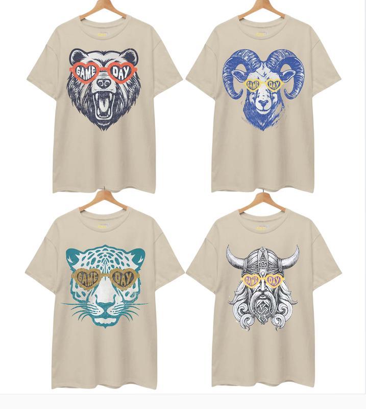 All Teams Football Game Day T-shirt, Trendy Retro Inspired Football Mascot T-shirt, Football Fan Unisex T-shirt, Football Gift Shirt, Sport Fan Shirt,