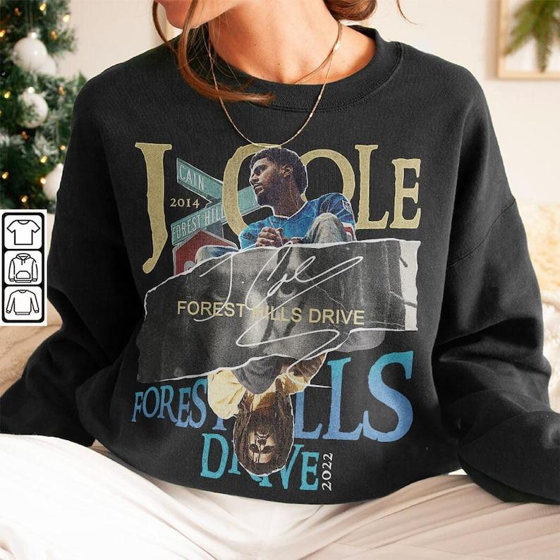 J.Cole 2014 Forest Hills Drive Album 90s Rap Music Shirt, Paper Collage Rapper Album Vintage Sweatshirt, Retro Unisex Hoodie 2511R ILYD - Unisex T-Shi