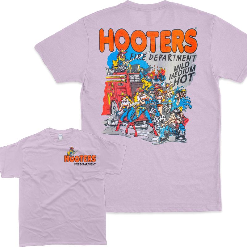 Hooters Fire Department T-Shirt, Shirt For Womens, Mens Menswear Top Stylish Underwear Tshirt Streetwear Human Tropical