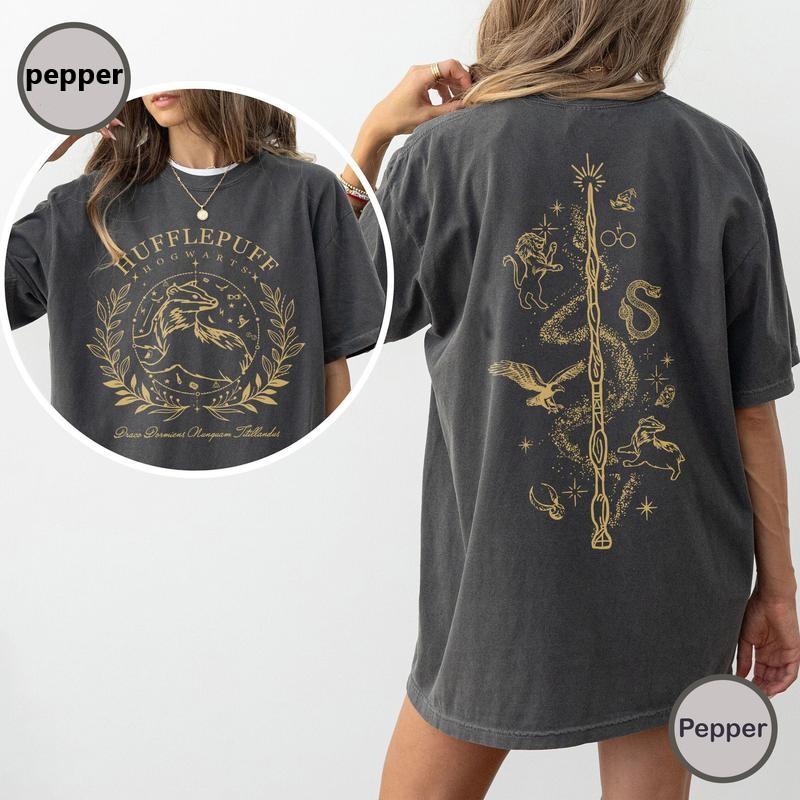 Vintage Hufflepuff T-shirt, Hogwarts Houses Tshirt, Shirt, HP Wizard World Tee, Wizard School Shirt, Potterhead T-shirt Gift, Wizarding World Shirt, W