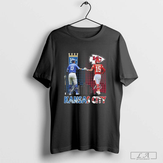 Perez Kansas City Chiefs x Mahomes Kansas City Royals Signatures City 2024 T-Shirt