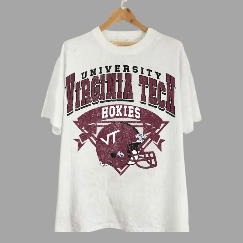 49. Virginia Tech Hokies Vintage NCAA Sweatshirt, University Sports Gear, Classic Football Team Apparel Gifts
