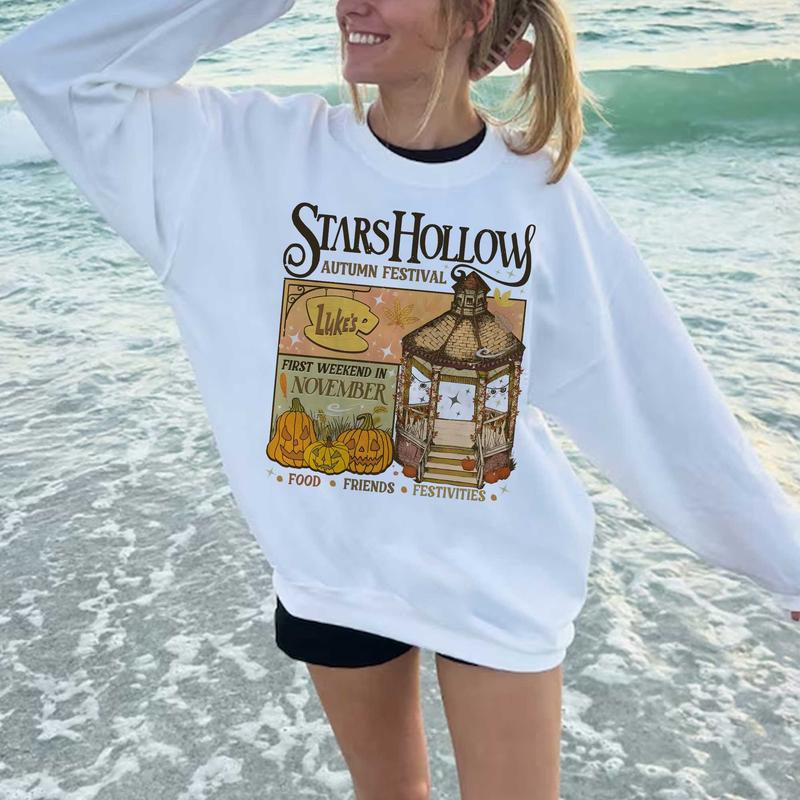 Stars Hollow 1779 Connecticut Sweatshirt, Luke's Diner Sweatshirt, Gilmore Girls Sweatshirt, Fall Sweater Cotton Fit