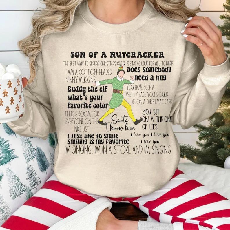 Christmas elf sweatshirt, elf sweatshirt, plus size Christmas, 2023 happy Christmas
