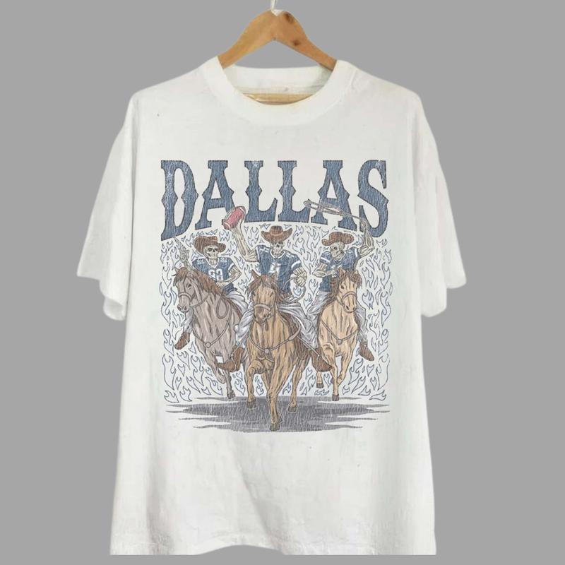 Retro Skeleton All Teams Football T-shirt, Gildan 5000 Unisex Crewneck Sport Classic T-Shirt, All Teams Football, White Menswear Soft Tee, Vintage Gra